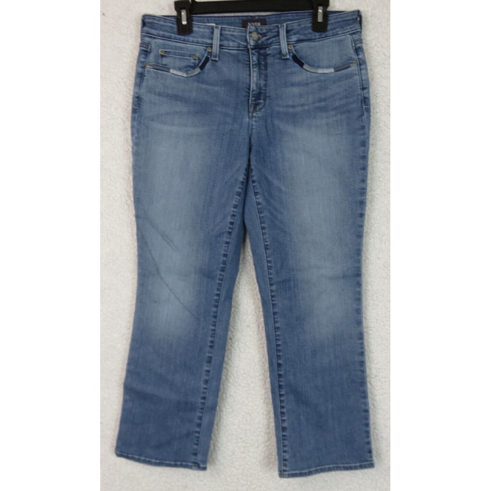 Not Your Daughters Jeans NYDJ Marilyn Ankle Size 8 Blue Pants Measures‎ 32x27